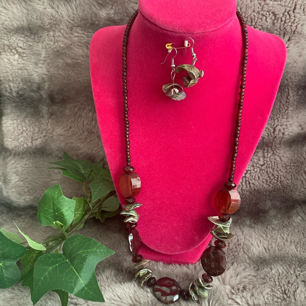 Handcrafted Seashell & Bead Jewelry Set